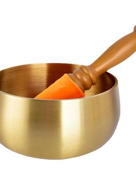 佛具黄铜合金日式铜罄铜钵尼泊尔铜碗法会自动引庆铜擦子铪子摆件