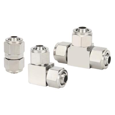 气管快拧接头PU卡车锁母直通快速接头4/6/8/10/12mmPV/PE三通弯通