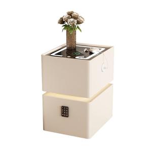 悬浮智能床头柜轻奢高级超窄小户型家用卧室多功能简约实木床边柜