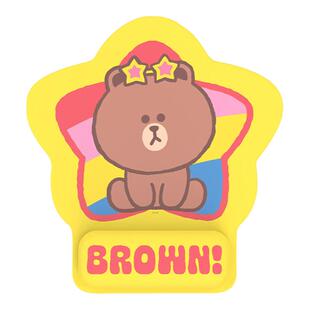 LINE FRIENDS布朗熊彩虹系列护腕鼠标垫电脑办公桌防滑游戏舒适垫