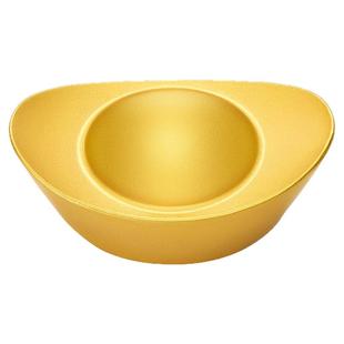 实心纯铜沙金大金元宝摆件迷你聚宝盆装饰客厅公司店铺开业金元宝