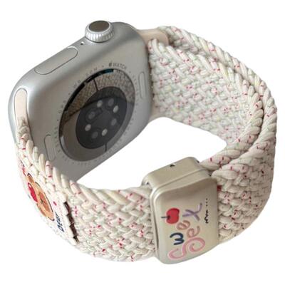 适用iwatch创意礼帽小熊尼龙表带