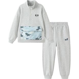 巴拉巴拉童装儿童套装男童长袖春装季中大童宽松时尚两件套运动