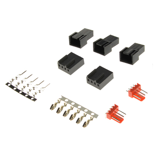 电脑风扇3pin插头端子主板4pin散热风扇3p胶壳插针4PWM风扇焊接座