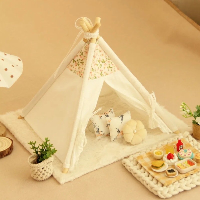 bjd12分ob11迷你帐篷拍照道具DIY模型娃娃屋微缩家具配件儿童玩具