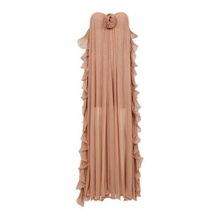 【王楚然同款】Sheer Luck 2026春夏新款挂脖抹胸露背氛围感长裙