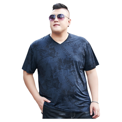 短袖t恤毕蒙加肥胖子男装