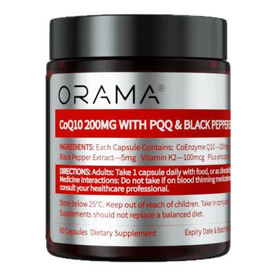 ORAMA辅酶Q10胶囊60粒含PQQ成人养护心脏缓解压力新西兰【专享4】