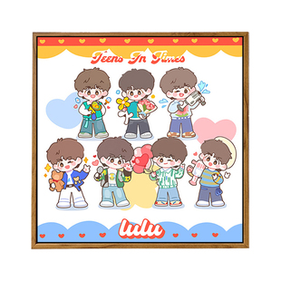 TNT时代少年团周边DIY数字油画手工绘填充涂色礼物高颜值装饰挂画