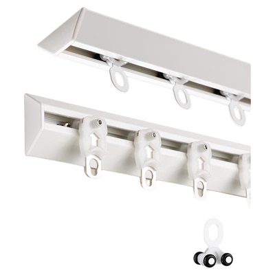 窗帘轨道静音滑挂钩式轮杆