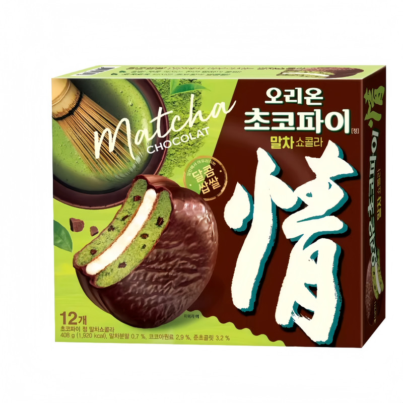 韩国直邮乐天派奶油夹心蛋糕抹茶宾驰抹茶夹心巧克力绿茶威化饼干