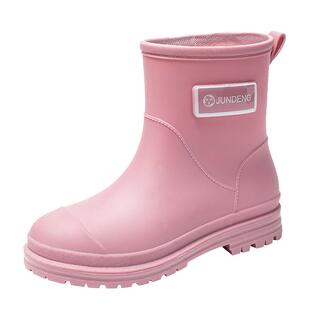 雨靴短靴网红厨房鞋防滑防水2025冬款雨鞋时尚短筒外穿成人胶鞋女