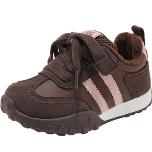 abckids儿童时尚板鞋2025冬季款加绒女童厚底运动鞋男童休闲二棉