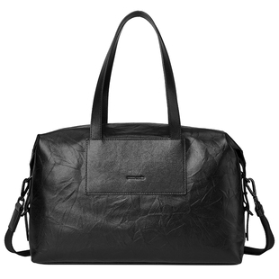 皮尔卡丹女包真皮牛皮旅行袋大容量轻便行李袋情侣旅行包2026新款