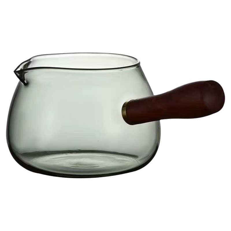 木把玻璃公道杯高档加厚茶漏一体茶器功道分茶杯茶海茶壶公道壶