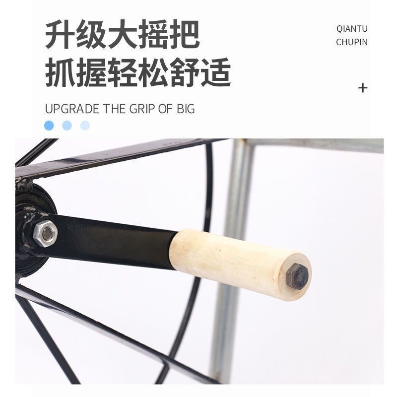 新款水带收卷器收盘手摇器神器寸水带管子收农用水管器卷架子