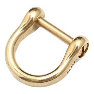 纯铜黄铜马蹄扣汽车钥匙扣男士挂件车用钥匙圈女精致复古高级金色