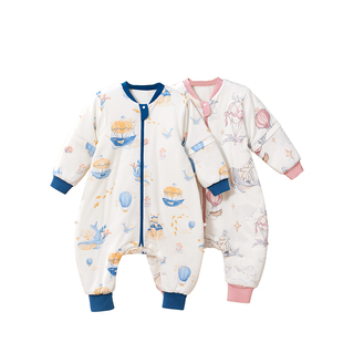 爱贝迪拉婴儿睡袋冬季加厚恒温男女婴幼儿宝宝儿童防踢被四季通用