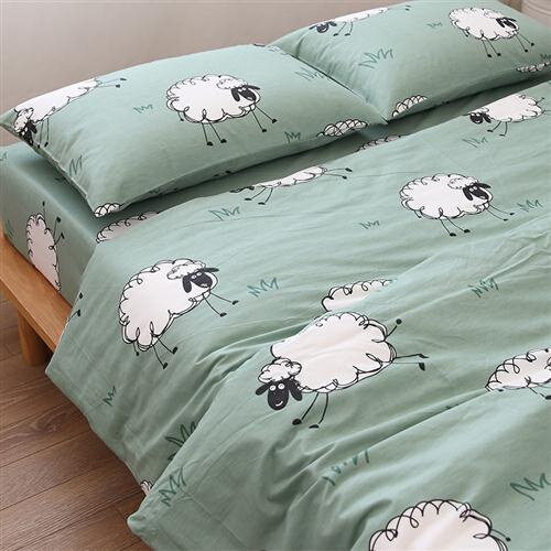 绵羊托斯床单卡通被套枕套全棉被罩床笠斜纹可爱动漫三四件套