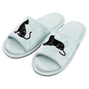 tbh野兽派家居都市野兽黑豹提花开口拖可外穿室内家居鞋夏季拖鞋