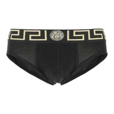 香港直邮Versace 黑色Medusa图案三角内裤 AU10327A232741A80G