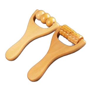 手持实木滚珠按摩器疏通经络小工具全身通用头部颈椎手指背部腿部