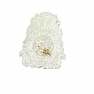 岫玉仿古龙玉佩玉坠复古青龙令牌挂坠古风汉服影视玉腰佩苍龙教子