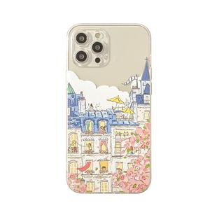 benefit油画城镇浪漫城堡17适用于iphone16promax苹果15PRO手机壳13新款14套12小众11透明xsmax硅胶xr防摔8p