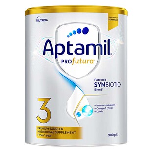 Aptamil澳洲爱他美3段白金版1-3岁新西兰进口婴幼儿配方奶粉900g