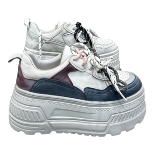 今年流行爆款厚底鞋女擦色做旧松糕鞋2026新款春季小个子增高女鞋