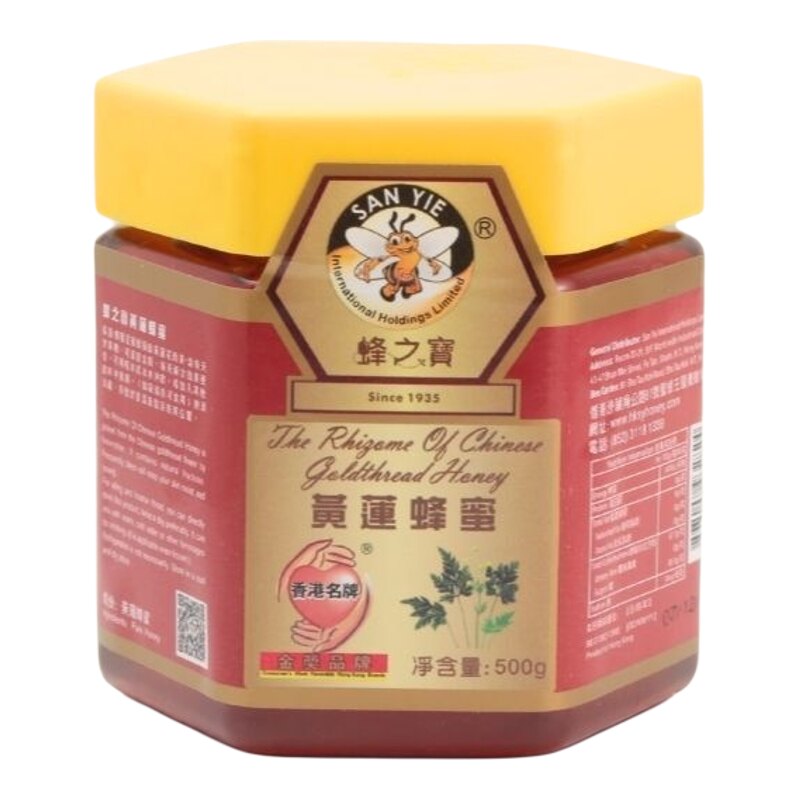 蜂之宝 黄莲蜂蜜500克有助滋润喉咙舒缓咽喉疼痛不适100%天然蜂蜜