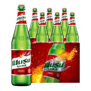 乌苏啤酒阿勒泰同款新疆经典大红乌苏高度数啤酒玻璃瓶620ml*12瓶