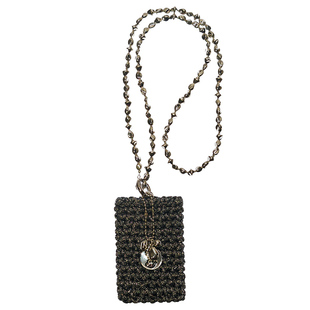 D.HOUSE原创编织便携迷你公交卡钥匙包手机挂件门禁卡套 朋克兔子