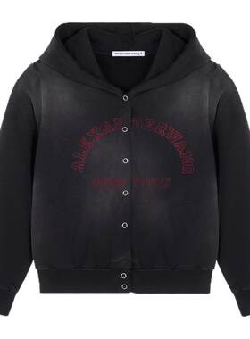 ALEXANDER WANG 春秋款女士休闲系扣连帽卫衣银泰百货 301574