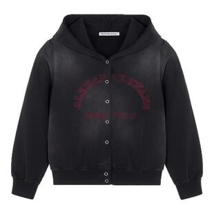 ALEXANDER WANG 春秋款女士休闲系扣连帽卫衣银泰百货 301574