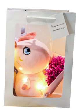 可爱生肖马独角兽睡觉公仔玩偶娃娃毛绒玩具女生生日礼物送女友