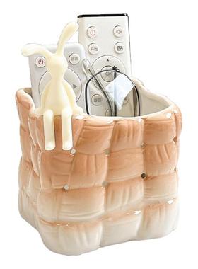 可爱放钥匙遥控器收纳筒摆件