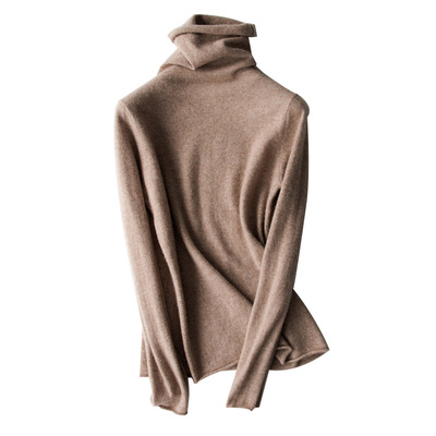 堆堆领加厚纯色打底羊毛衫