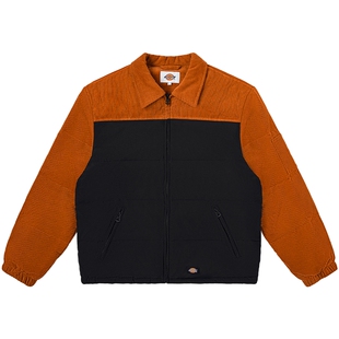 Dickies帝酷适秋冬 灯芯绒面料拼接羽绒服 宽松保暖外套男女情