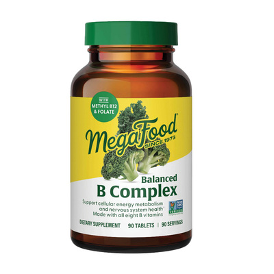 新包装现货  美国megafood B Complex 平衡B族维生素B 90粒28.2