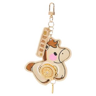大英博物馆福禄双全香囊旋转钥匙扣香囊包包挂件马年新年生日礼物