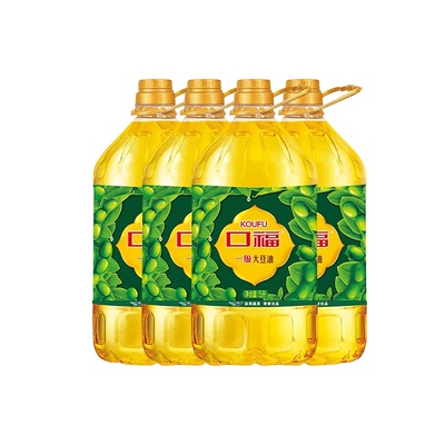 口福大豆油一级/精选/优选5L*4随机发桶餐饮食堂摆摊开店煎炸炒菜