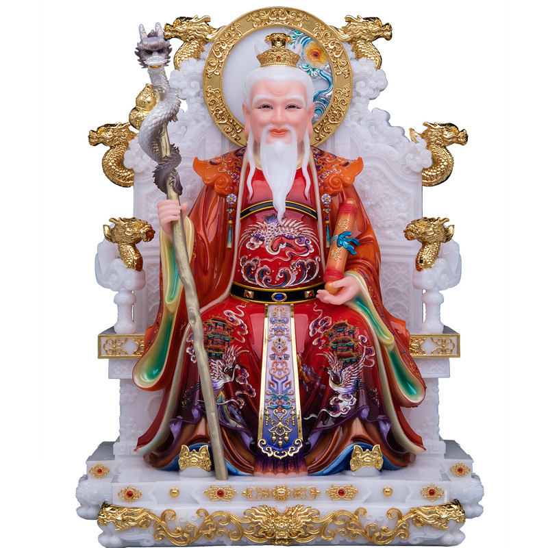 月老星君汉白玉新款彩绘摆件