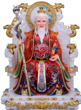 月老星君汉白玉新款彩绘摆件