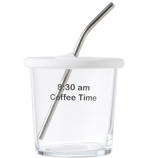 肆月夏日吸管水杯女生高颜值玻璃杯咖啡杯带盖杯子ins风2025新款