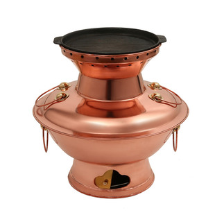 铜火锅纯紫铜木炭铜火锅加厚纯铜火锅老式炭火锅涮烤老北京紫铜锅