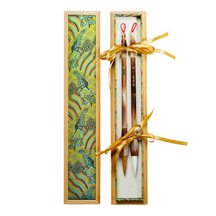 荣宝斋毛笔套装乾坤文房四宝书法国画狼羊兼毫牛角毛笔套装礼品精品礼盒