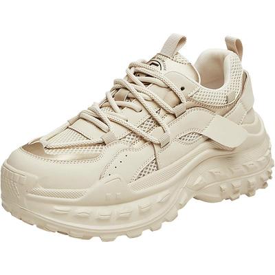 Tata他她女鞋透气老爹鞋女休闲运动鞋女增高鞋2024新款WZM04BM4