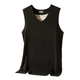 雅鹿男士保暖背心男款冬季加绒加厚内穿羊绒蚕丝打底德绒上衣羊毛