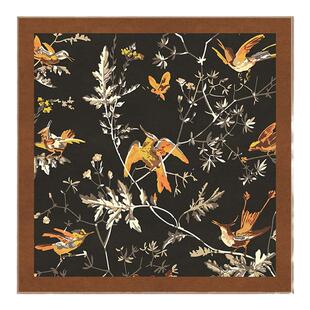 美式复古客厅挂画小众艺术卧室摆画黑白法式中古风花卉方形装饰画